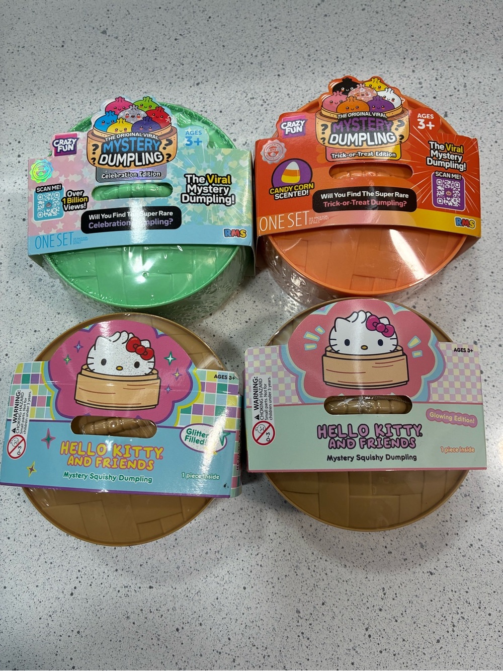 RMS Crazy Fun Mystery Squishy Dumpling 4 count Set -